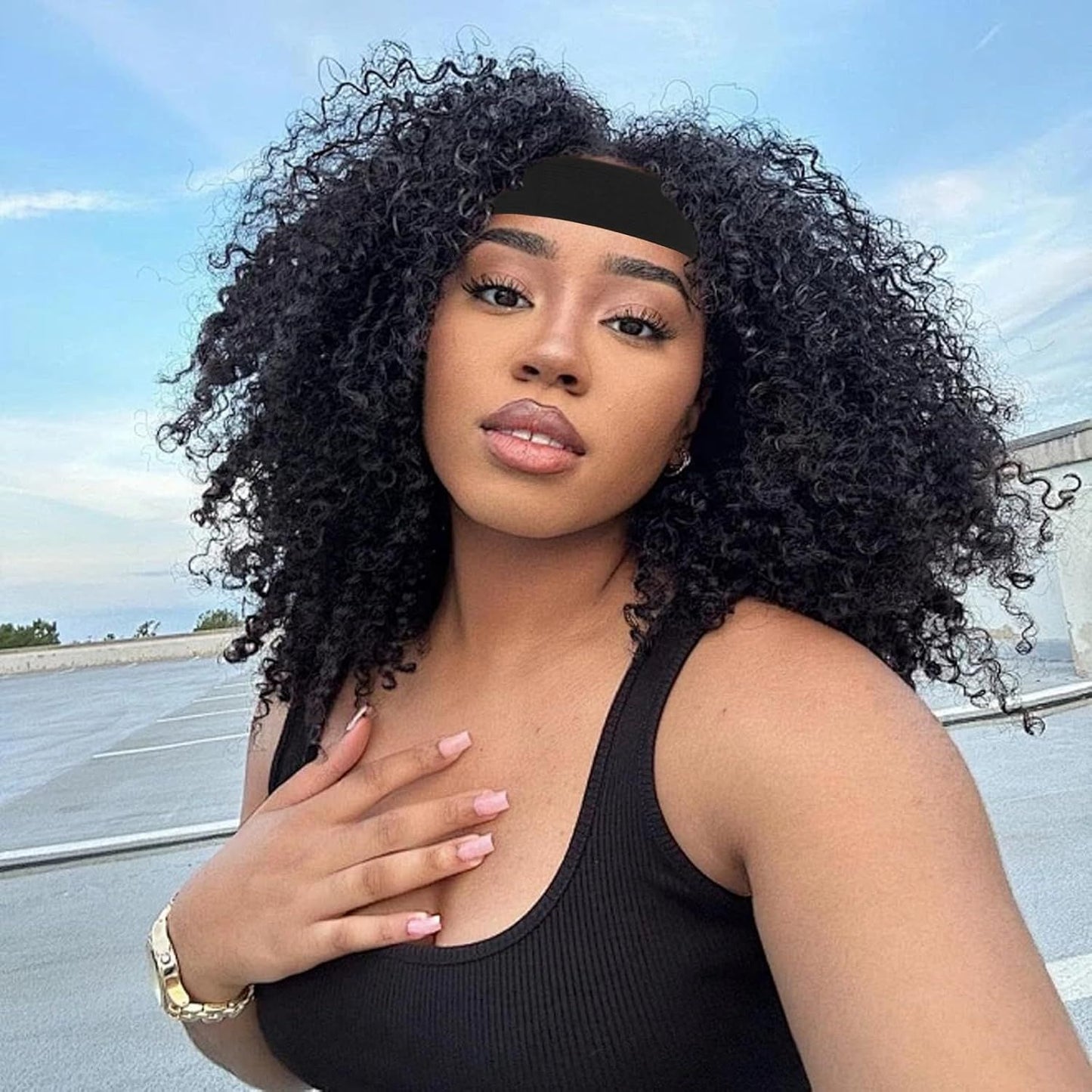 2 Pcs Lace Melting Band with C-Shaped Ear Cut Outs, Non-Slip Elastic Wig Band for Lace Front Wigs, Painless Wig Grip Band for Melting Lace & Edge Control, Hairline Melting Wrap for Women