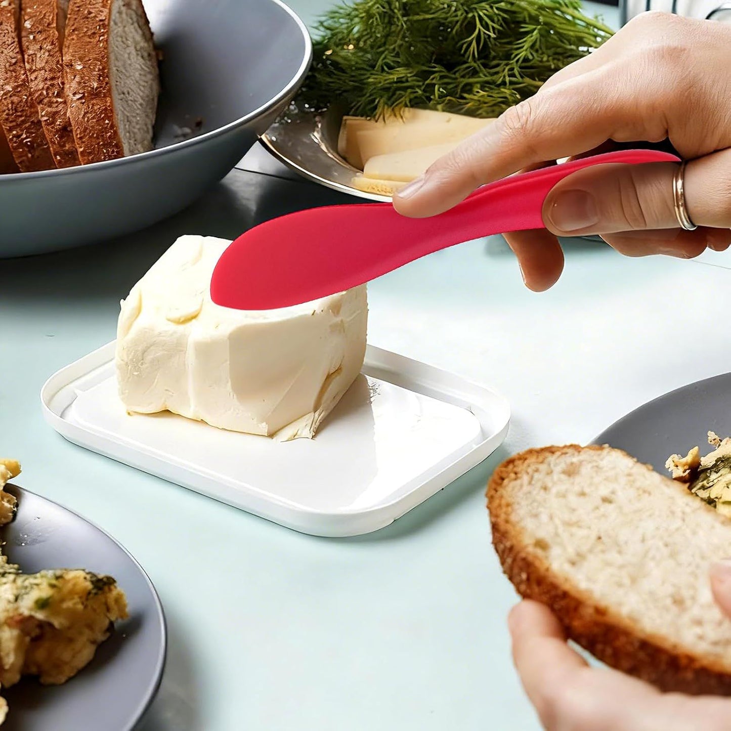 4Pack Plastic Butter Spreader Knife, 6.96X1.37'' Multi Purpose Butter Knifves Spreader, Butter Cheese Spreader Frosting Knives, Plastic Multi Purpose Buttering Knife-cutter for Butter, Jelly, Cream Cheese and Nut Butter ﻿