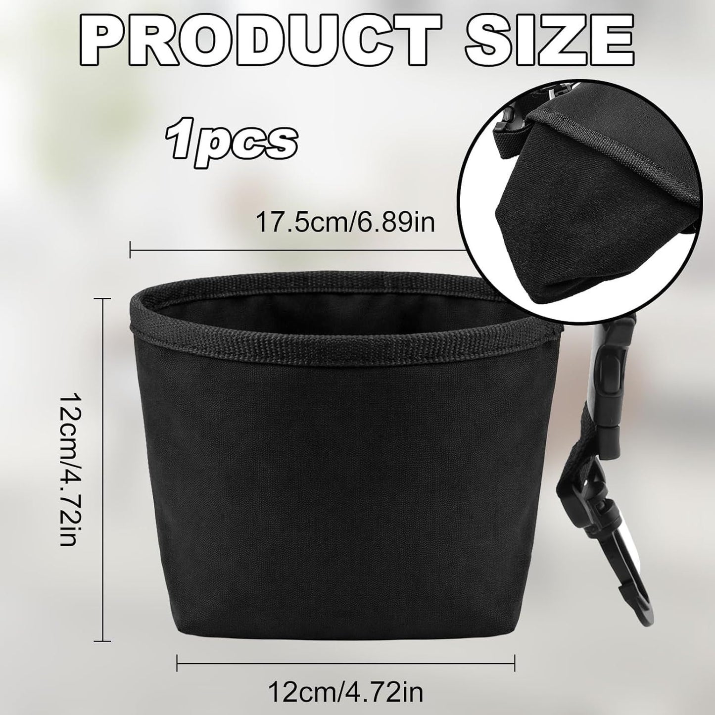 Golf Ball Cleaner Pouch with Belt Clip, 2-in-1 Waterproof Golf Ball Washing Bag, Leak-Proof Microfiber Inner Lining, Portable Golf Club Groove Cleaner Accessory, Practical Golfing Gift for Men & Women