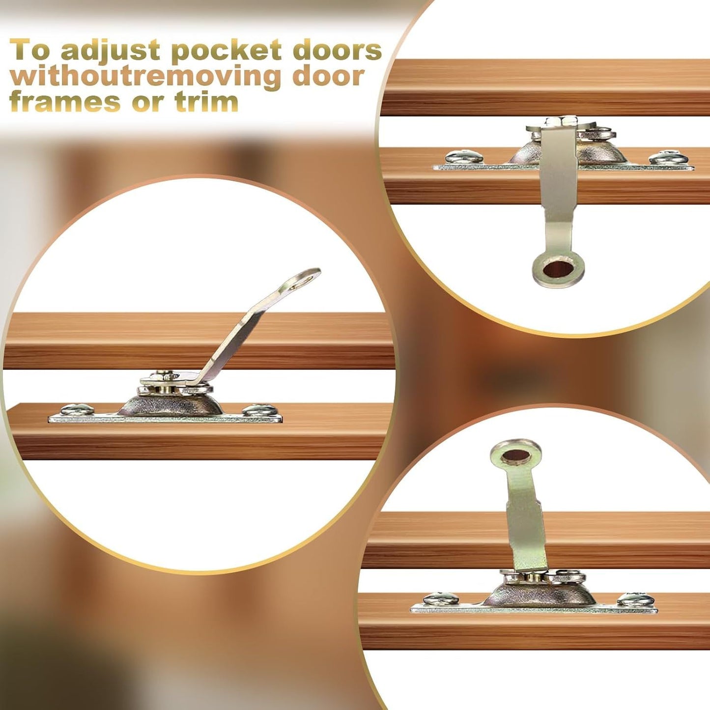 4pcs Pivot Pocket Door Wrench, 0.83'' Pocket Door Wrenches, Adjustment Pocket Wrenches-Rv Pockets Door Adjusting Hardware, Bi-Fold Doors Hardware Adjustment Tool for Folding Door, Sliding Doors Hanger