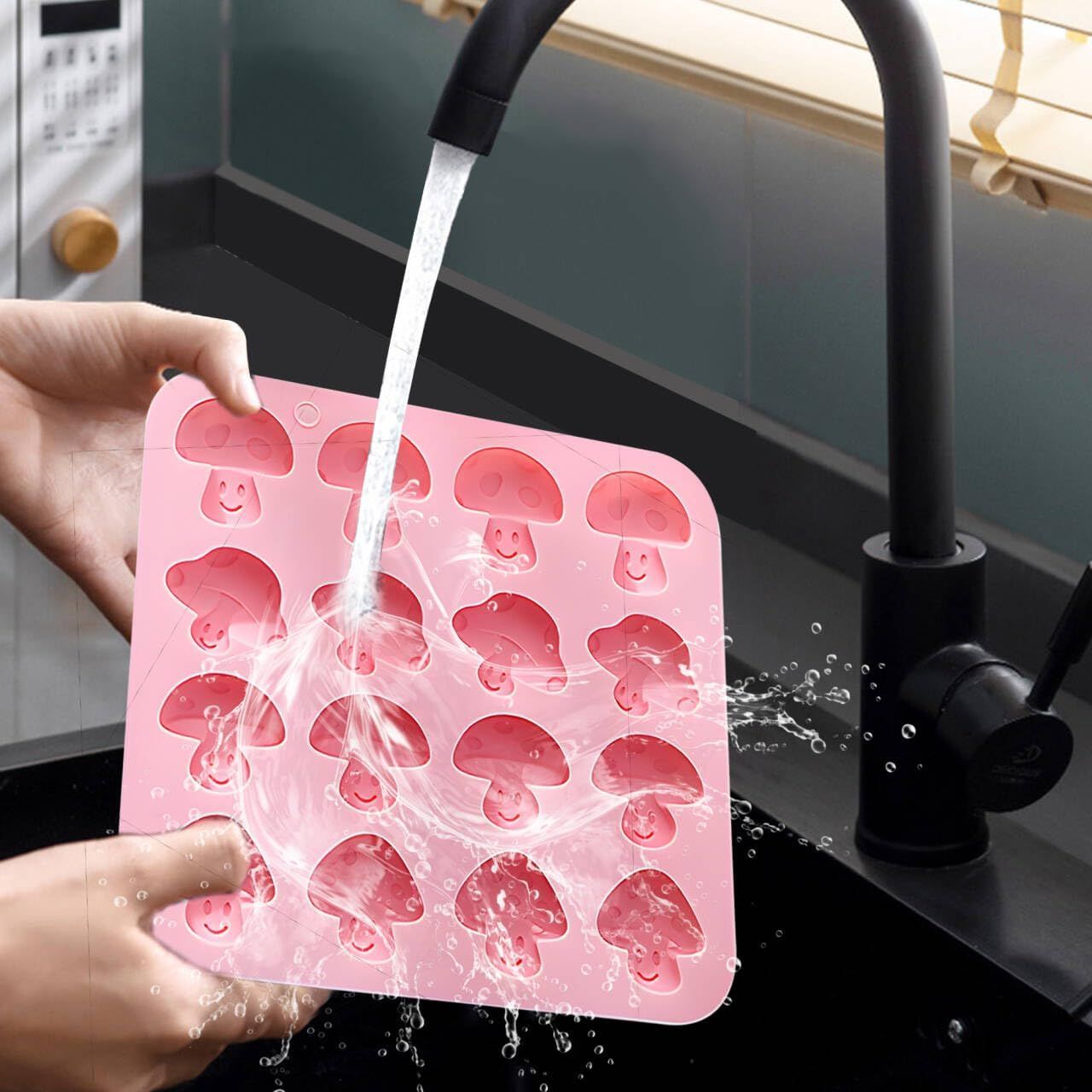 Mushroom Chocolate Mold,16-Cavity Mushroom Silicone Mold Mushroom Shaped Candy Fondant Mold for Chocolate, Candy, Fondant, Polymer Clay, Gummy,Cake Decoration