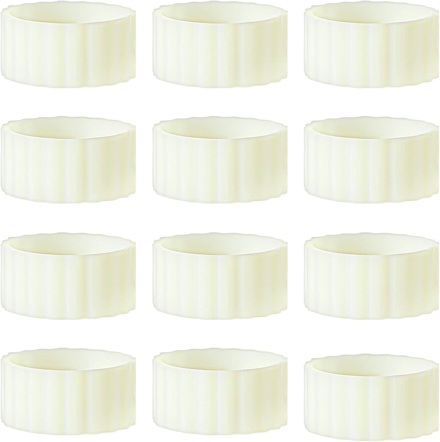 12PCS Rubber Candle Grippers, Silicone Candle Hugger, Candles Grips Inserts for Taper Candles Base Accessories Bougie Upright and in Place for Taper Bougie Cups
