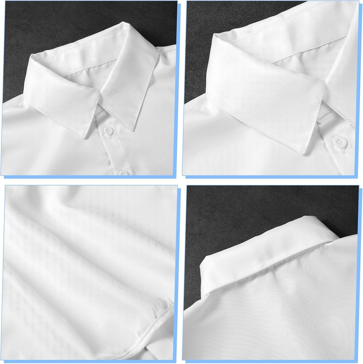 White Fake Collar for Women, Detachable Dickey Collar, Faux Collars Blouse Half Shirt Collars Tops for Daily Graduation Halloween Winter Christmas