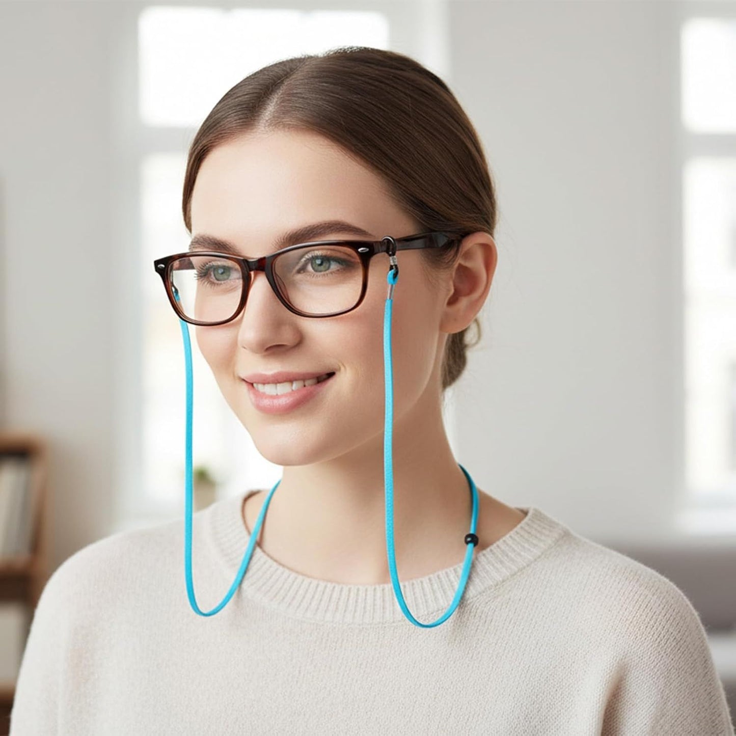 10 Pcs Adjustable Eye Glasses Holders Around Neck, Eyeglasses Straps, Sunglass Glasses Chain, Eyeglass Lanyard for Women Men & Kids (Colorful)