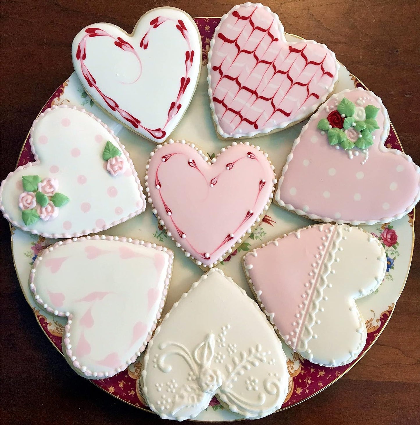 5 Pieces Heart Cookie Cutter Set - Valentine's Day Heart Shapes Stainless Steel Cutters Molds for Anniversary, Bridal, Engagement and Wedding, Baking Gifts