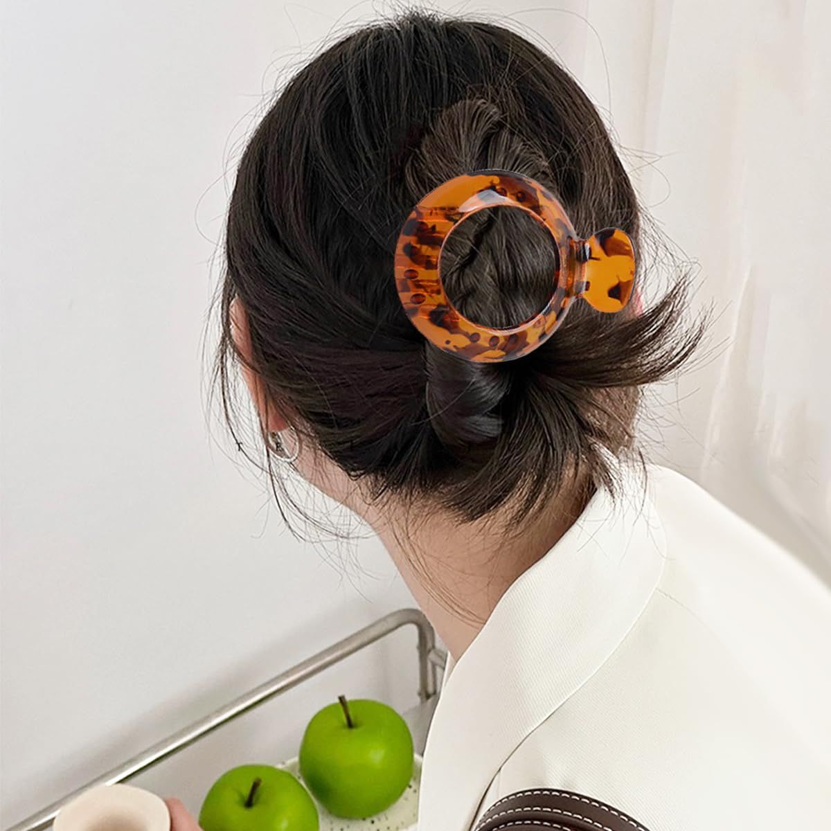 4 PCS Small Flat Hair Clips for Thin Hair Non-slip Hair Catch Jaw Clamp, Resilient Spring Action Perfect Everyday Accessory Clamps Hair Accessories for Women Girls