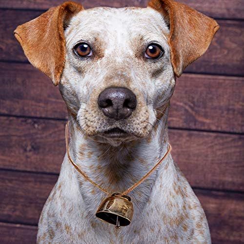 5 Pack Grazing Copper Bells, Metal Cow Bells for Dogs, Animal Copper Loud Bronze Bell, Small Brass Bell, for Cow Horse Sheep Cats Small Pets Anti-Theft Accessories (Red Bronze)