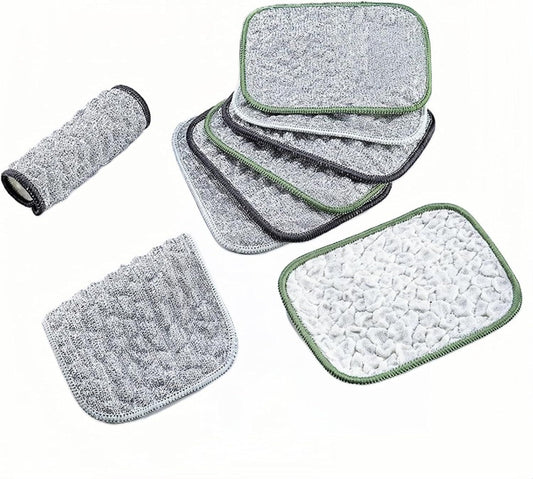 10Pack Scrubber Sponge for Dishes, Pans & Grease - Dual-Side Non-Scratch, Super Absorbent, Heat Resistant - Strong Cleaning Power for Kitchen, Glass, Stove (Color Random)