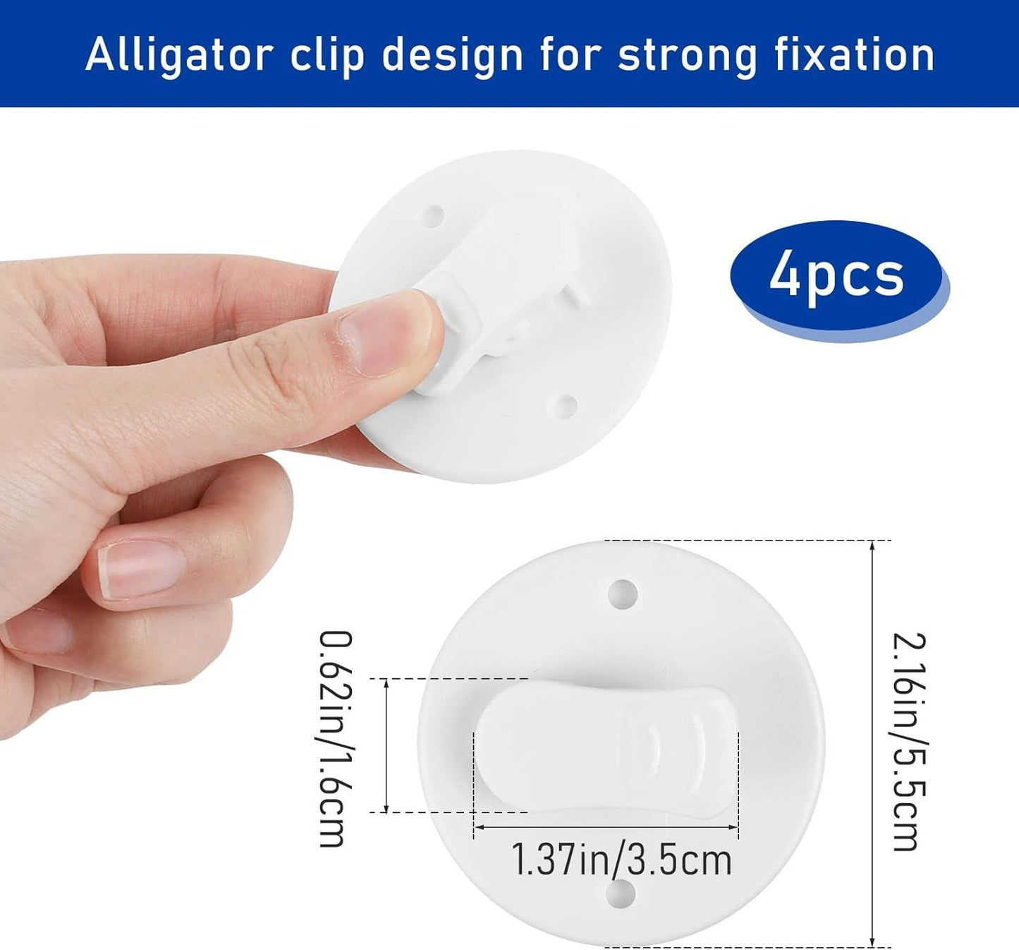 4Pcs Shower Curtain Clips Shower Splash Guard Holder Clear Self Adhesive Windproof Splash Clips Bathroom Curtain Weight Clip for Home