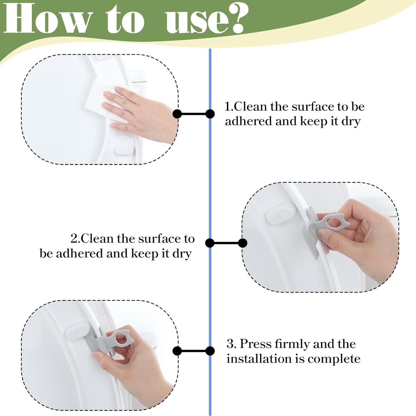 4 PCS Toilet Seat Lifter Tab, Silicone Toilet Seat Lid Lifter, Toilets Handle Tabs Can Avoid Touching the Toilets for Home Bathroom, Office, Hotel (White, Gray)