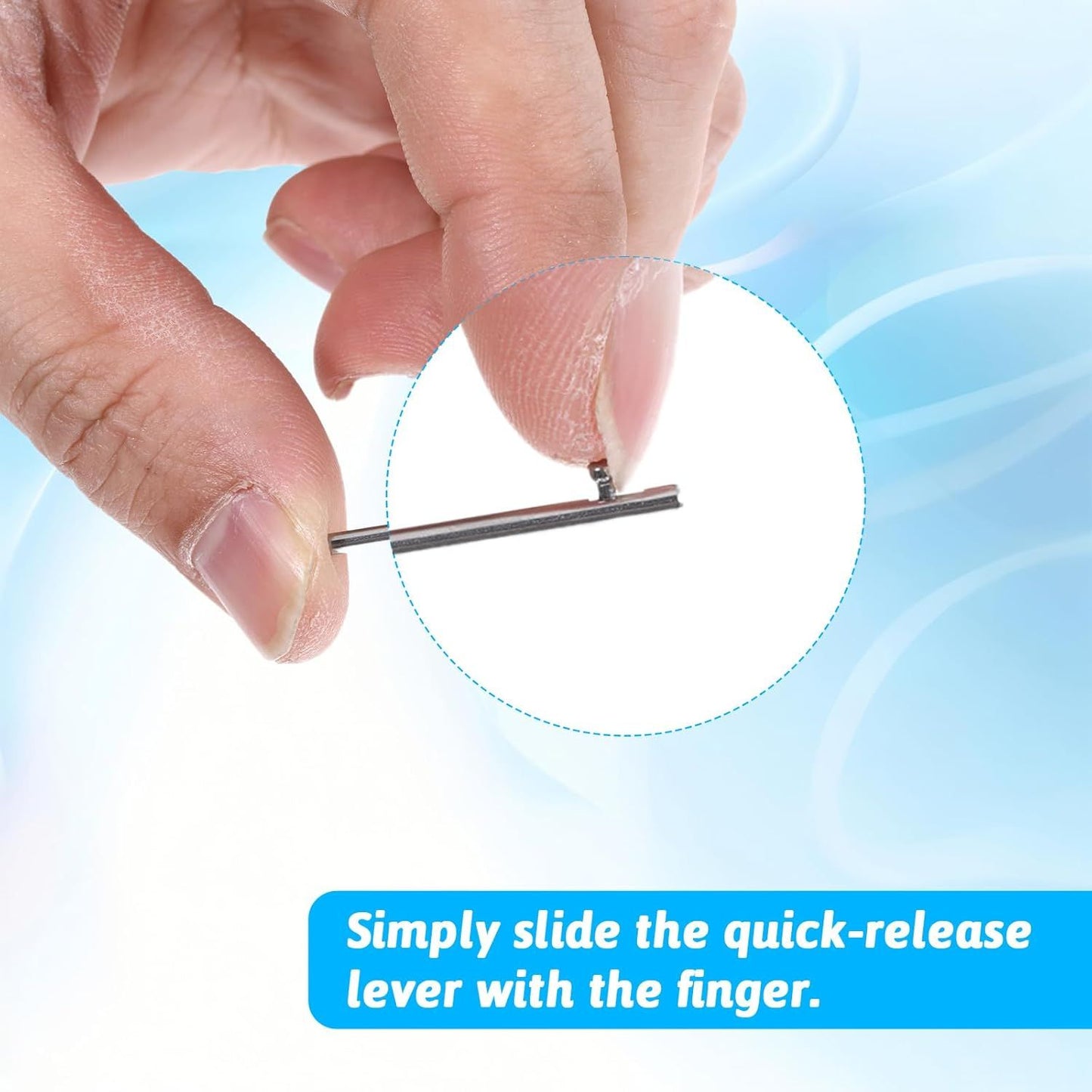 4Pcs Quick Release Spring Bars, Stainless Steel Pins for 22mm Watch Band, Watch Pins Replacement Kit for Watches Band Repairing