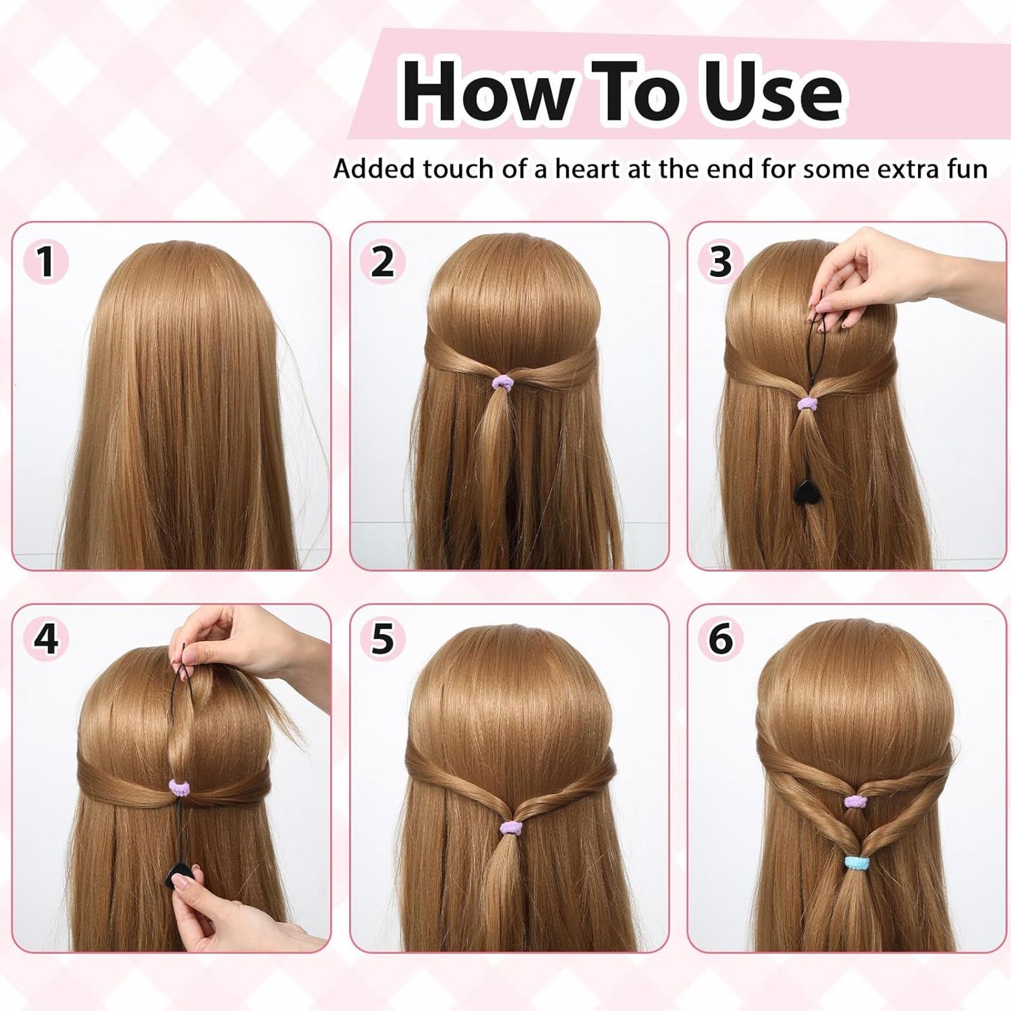 12 PCS Quick Hair Beader Tool, Black Beaders for Braids, For Girls Women Ponytail Hair Styling Braiding Accessories Supplies