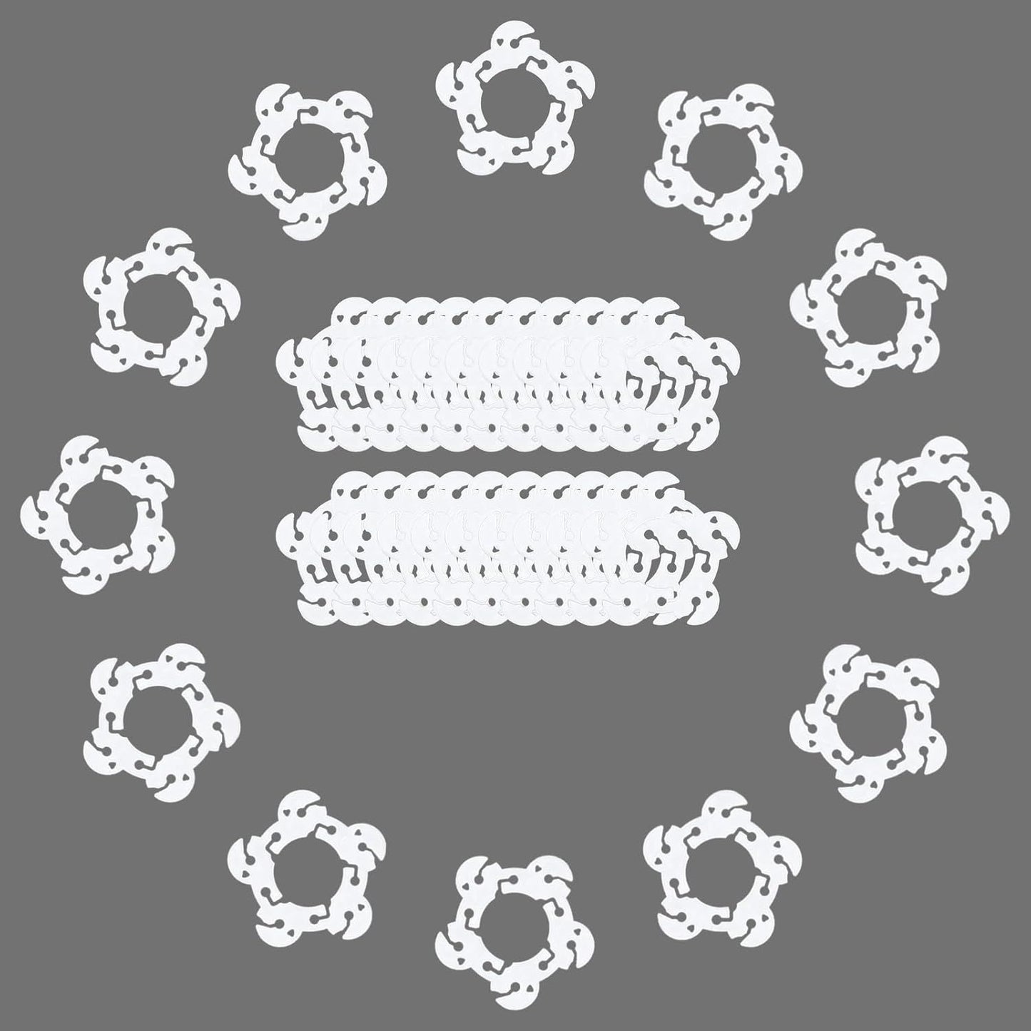 50 Pcs Reusable Balloon Arch Clips, Plastic Balloon Arch Connectors, Garland Holders for Decorating Connector, Balloons Stand Clips for Birthday Wedding (Diameter 2.2 Inch)
