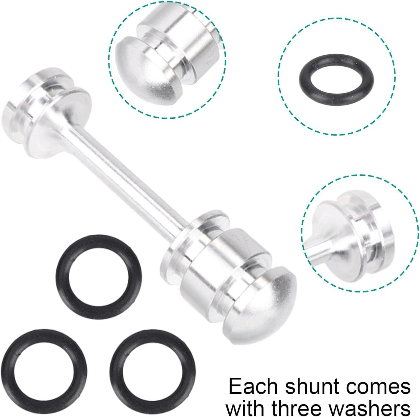 Aluminum Oil Diverter Barbell, Compatible with Gen III & IV Engines LS1 LS3 LS2 LS6 L92 L99 L33 LQ4 LQ9 4.8L 5.3L 5.7L 6.0L 6.2L LS Performance Parts Oil Billet Diverter Barbell (Black, Silver)
