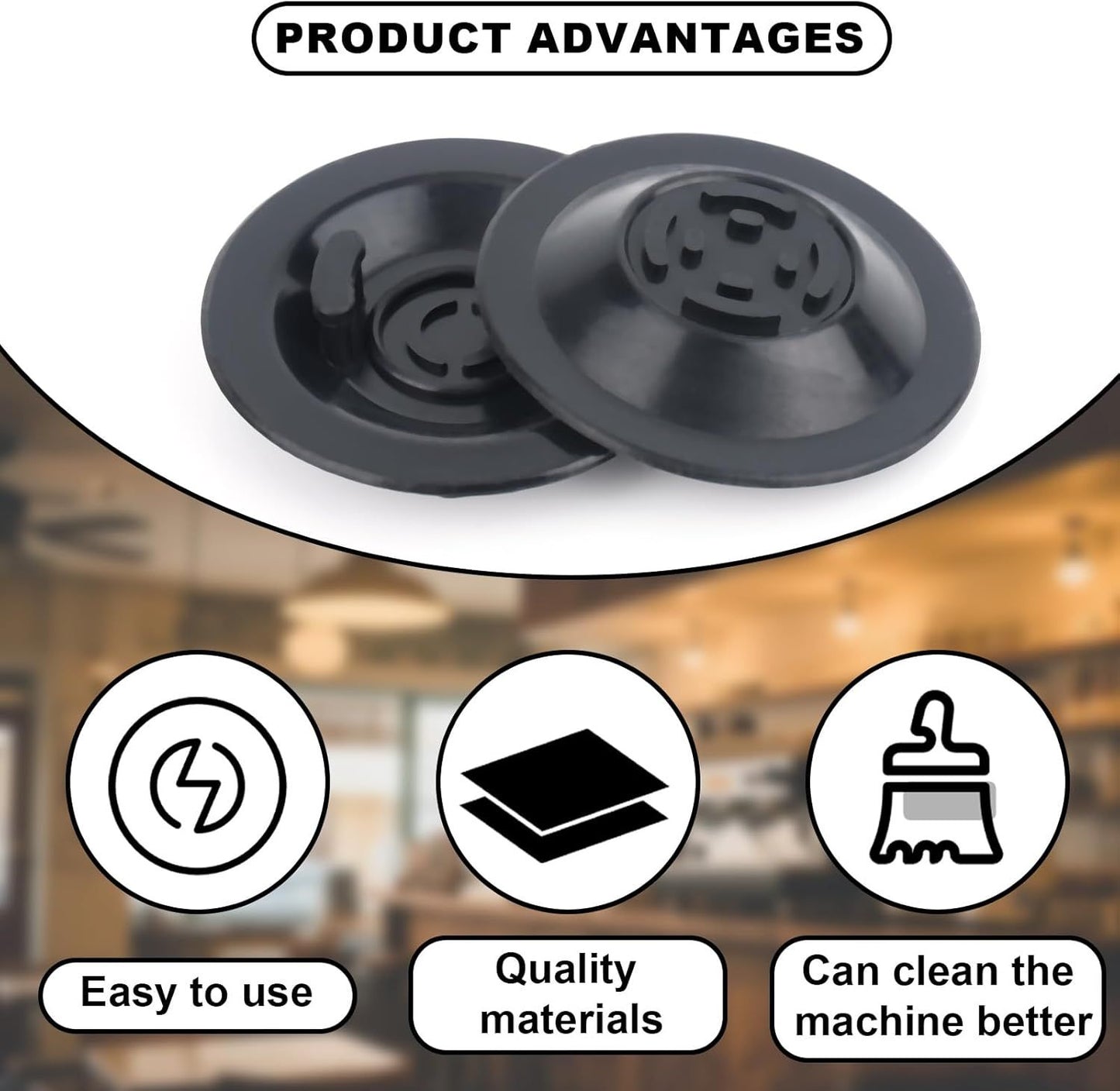 2pcs Espresso Cleaning Disc, 54mm Silicone Backflush Cleaning Tablets kit for Sage Breville Espresso Machines BES870XL/ BES878BSS/ BES880/ BES840XL/ BES810BSS & More