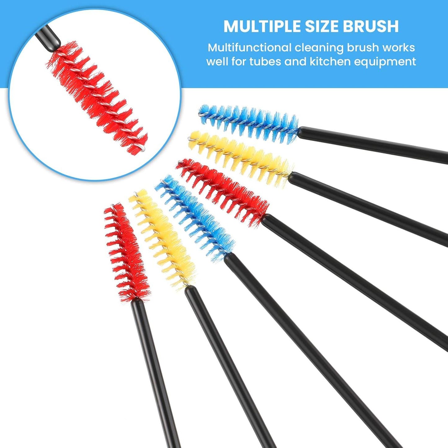 15 Pieces Hummingbird Feeder Cleaning Brush Mini Nylon Brush Set Cleaner for Bottles, Tubes, Jars, Bird Feeder (0.3 Inches/ 3.9 Inches)
