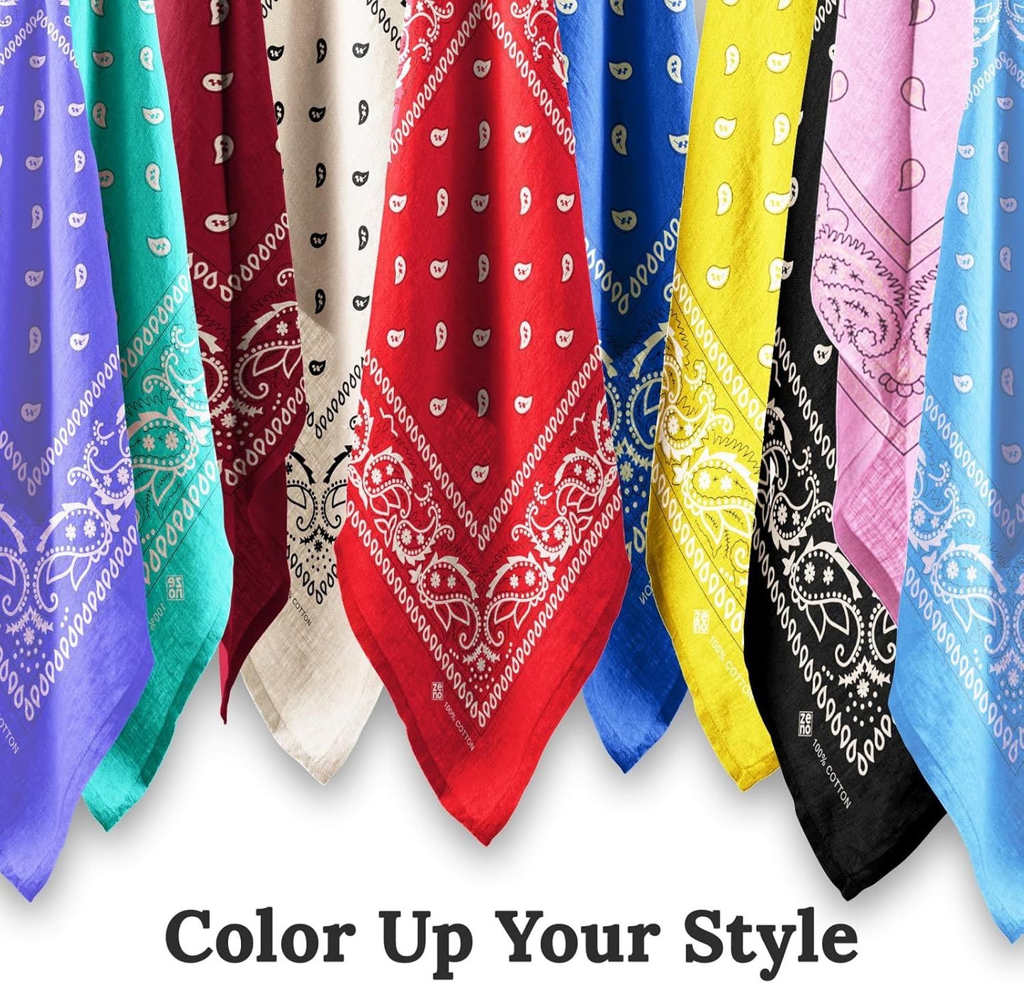 100% Cotton & Natural Fibers Bandana Scarf - Soft, Durable, Machine Washable – Unisex for Men & Women