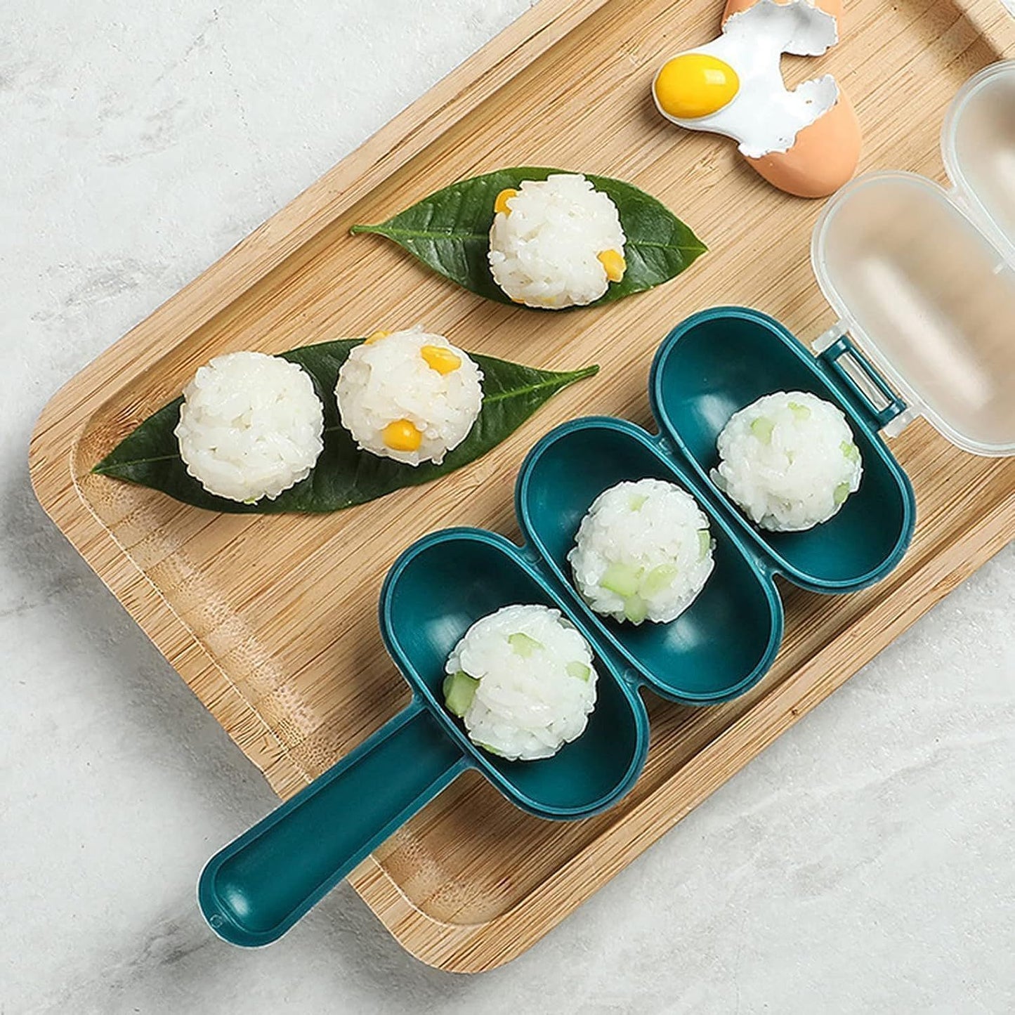 2 Pcs Blue Rice Ball Maker Shake Lunch Maker Mould Rice Ball Shaker Rice Ball Mold Rice Ball Shaped Kitchen Tools Home DIY Making Kit Sushi Plates, DIY Sushi Shake Rice Ball Molds