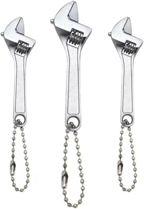 1pc Mini Silver Open End Wrench, Steel 2.5inch Monkey Wrench, Adjustable Spanner for Repairing, Professional Mini Small Hand Tools Hand Spanner Tool Universal Keychain Accessories Easy to Carry