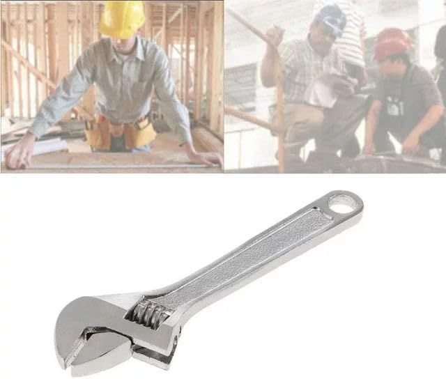 1pc Mini Silver Open End Wrench, Steel 2.5inch Monkey Wrench, Adjustable Spanner for Repairing, Professional Mini Small Hand Tools Hand Spanner Tool Universal Keychain Accessories Easy to Carry