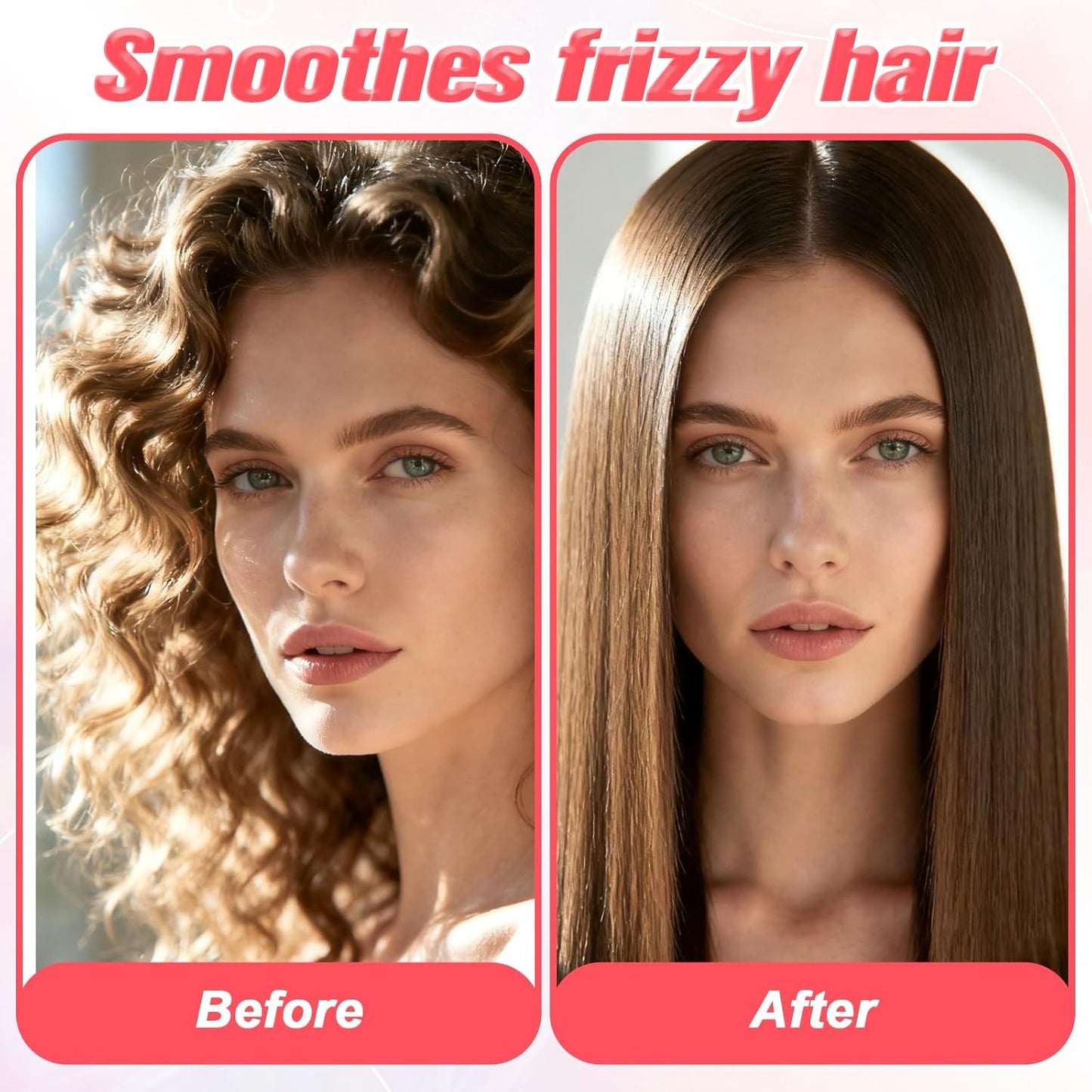 2 Pcs 3 Row Styling Comb, Curling Hair Styling Brush Rat Tail Comb Used for Combing, Separating and Shaping Curls (Black)