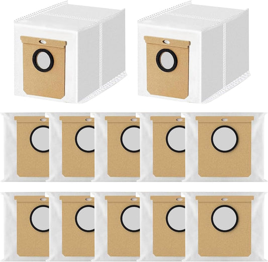 12 Pack Replacement Vacuum Dust Bags for Eufy L50 SES & L60 SES Self-Empty Station – 3.5L Large Capacity Disposal Bag