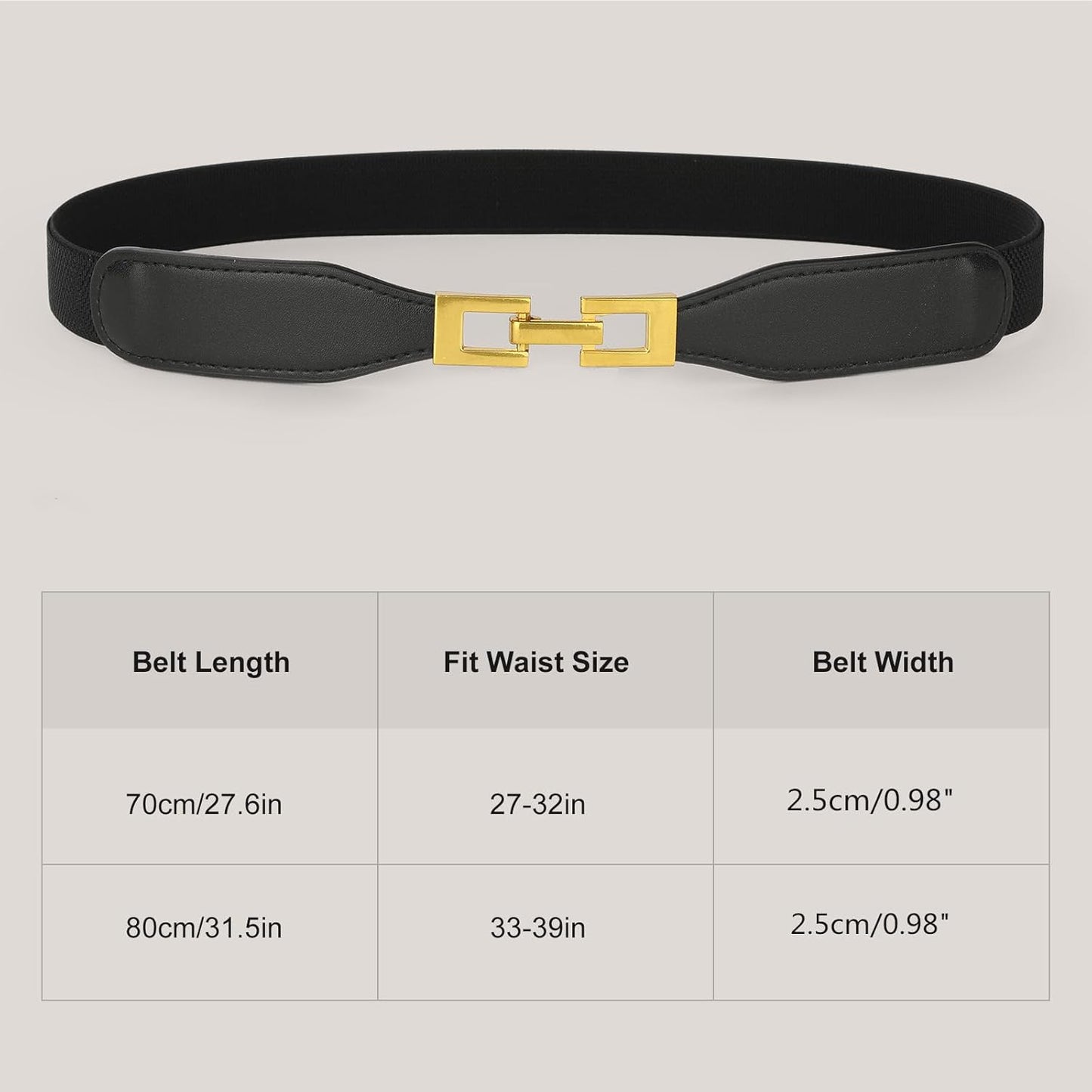 3 Pack Women Skinny Elastic Belts for Dress Waist Belt for Pants Stretch Thin Belt