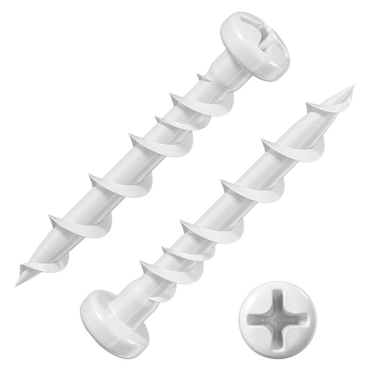 (100 pcs) Pan Head Drywall Anchors 1-1/4" White Anti Rt Coating, Bolt Anchor, Duty Hollow Wall Anchors