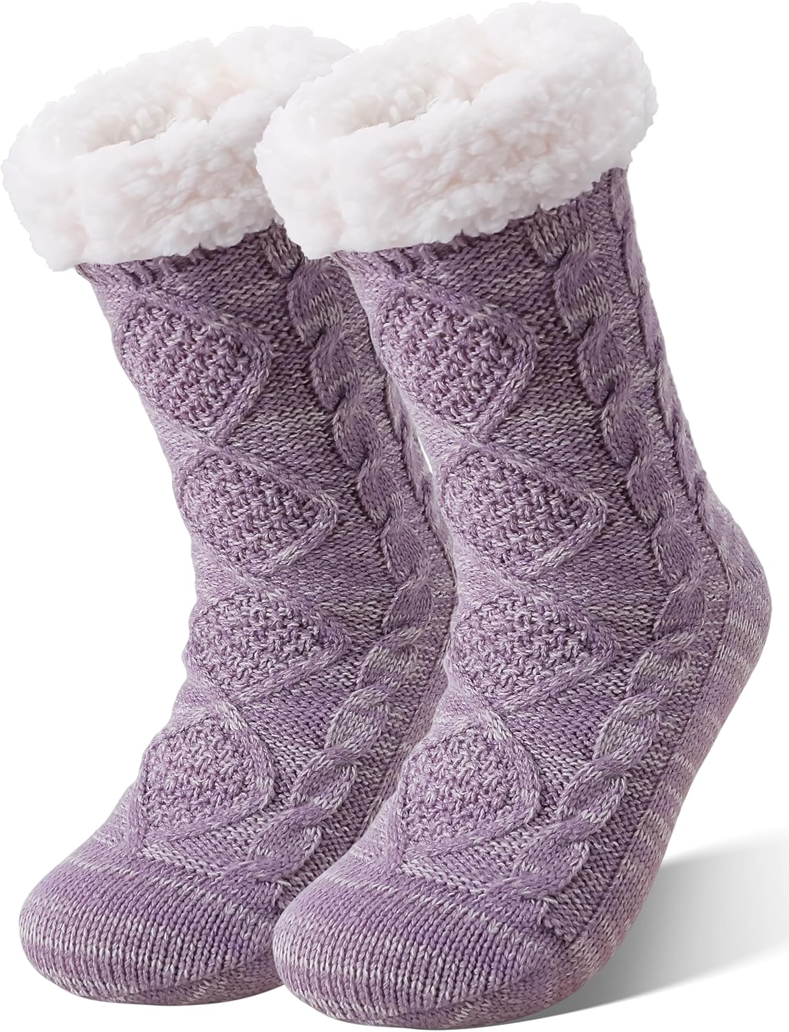 Slipper Fuzzy Socks for Women Fluffy Cozy Cabin Winter Warm Soft Fleece Comfy Thick Socks with Grips