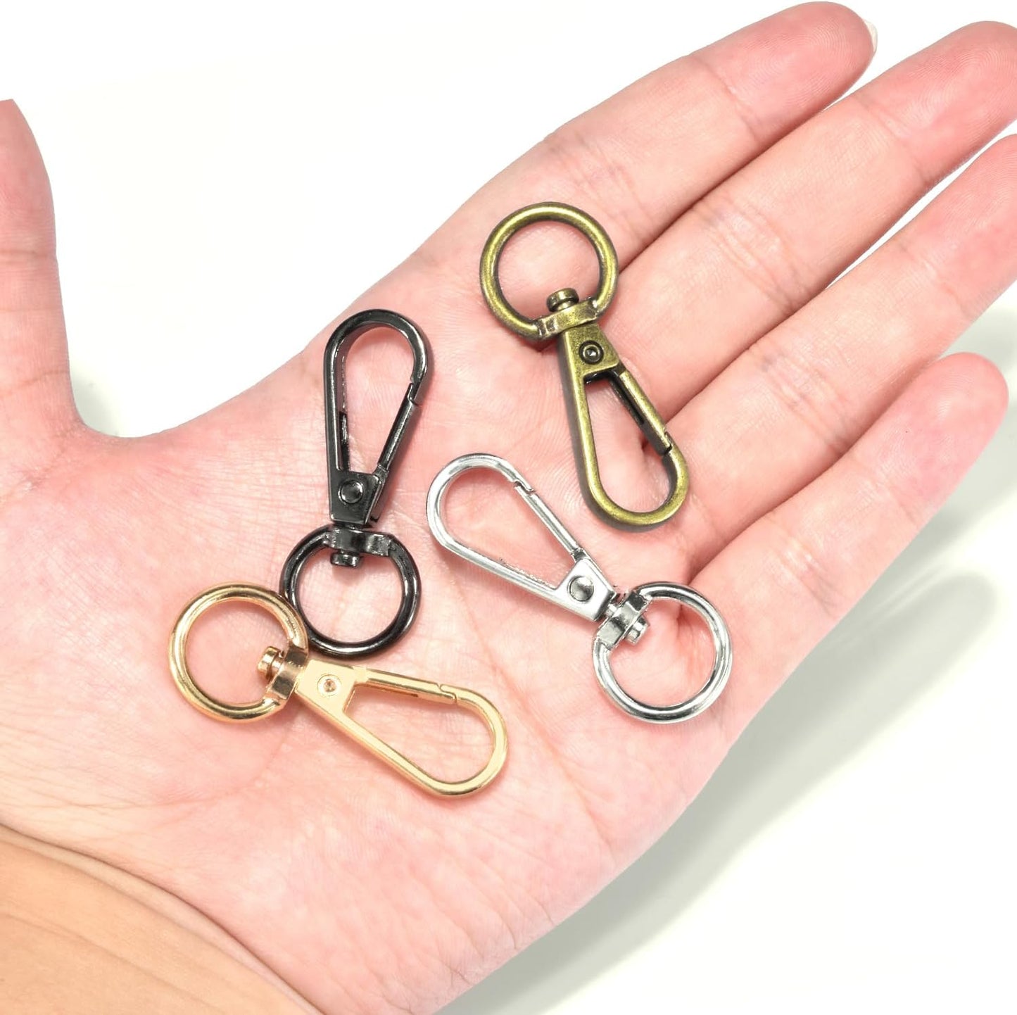 1/2 Inch Lobster Claw Clasp Swivel Snap Hook for Purse, 12 Pack Metal Swivel Lobster Clasps Purse Bag Strap Hardware Making Lanyard Hooks Keychain Clip, GunBlack