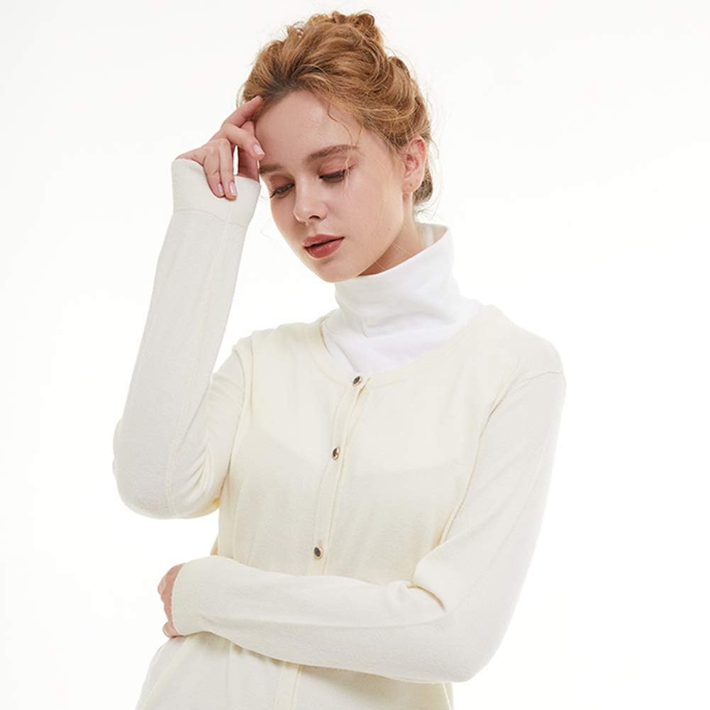 Womens Dickies Detachable Turtleneck Collar, Cotton Half Mock Turtlenecks