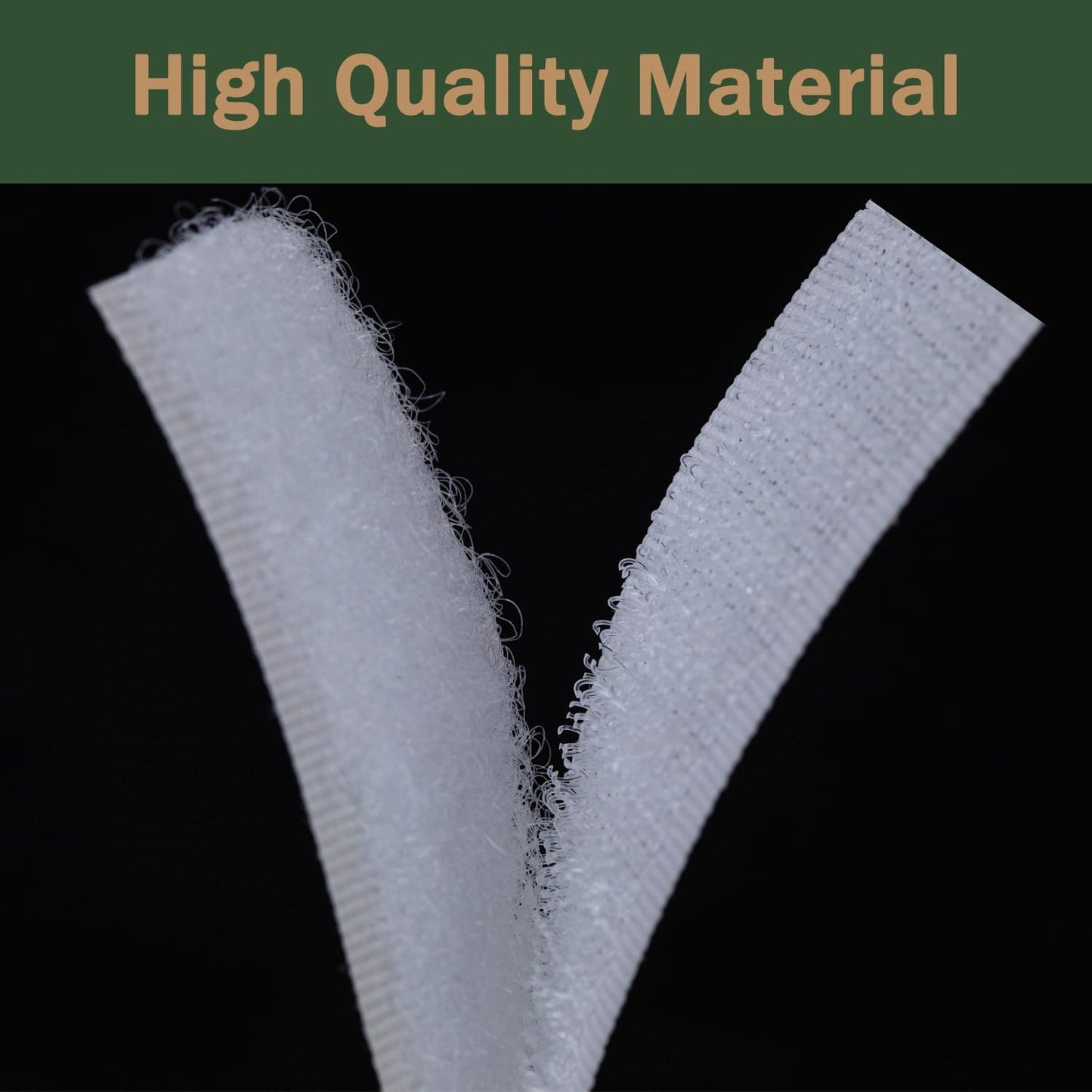 2 Inch Wide Hook and Loop Tape, Excellent Grip, Strong Adhesive Back, Nylon Self-Adhesive Fastener Strips for Fixing and Hanging, Home School and Office e (White, 15 Feet)