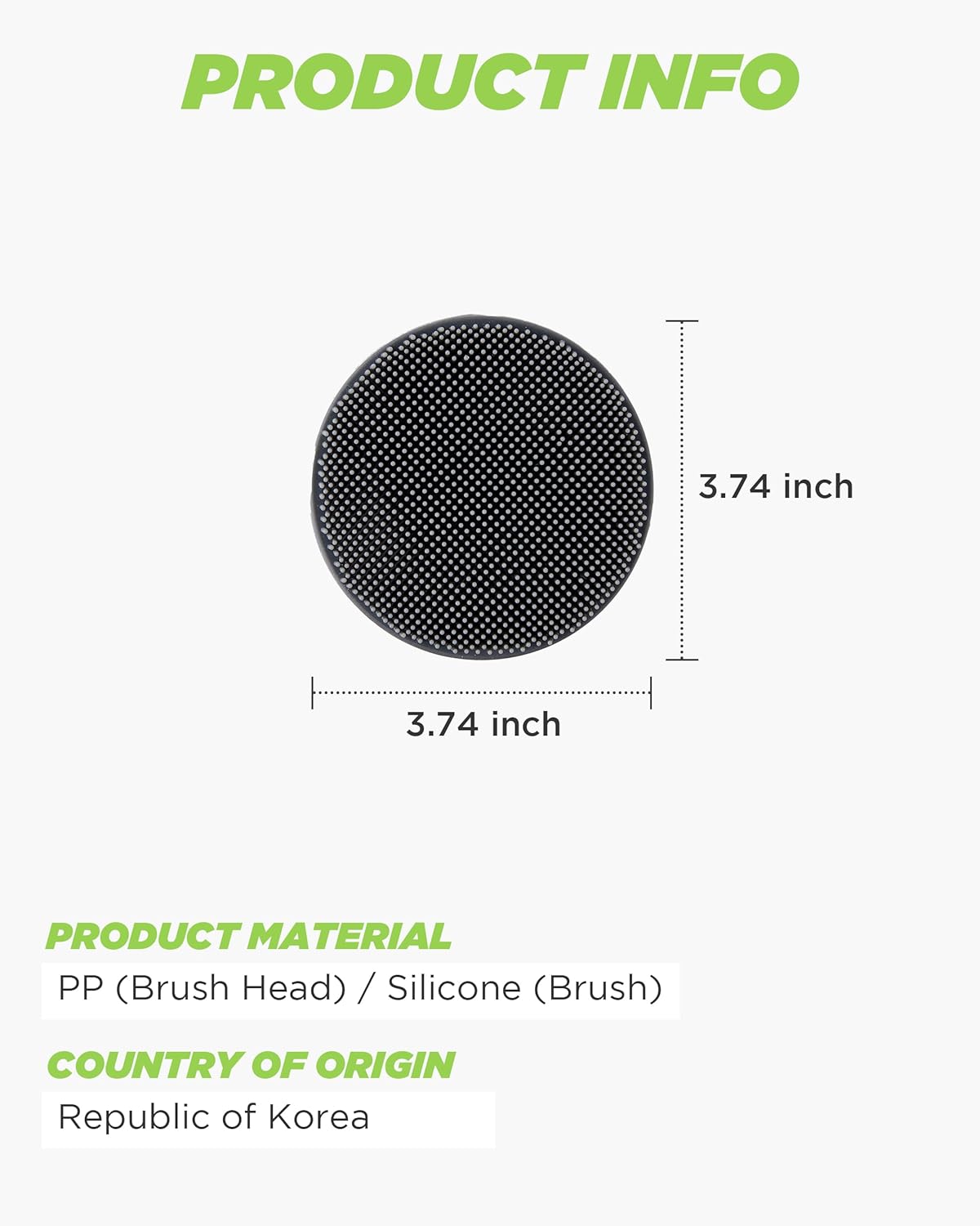 Silicone Body Scrubber Refill Replacement Pad - Back Shower Scrub Brh - Hygienic and Durable Soft Silicone for Sensitive Skin