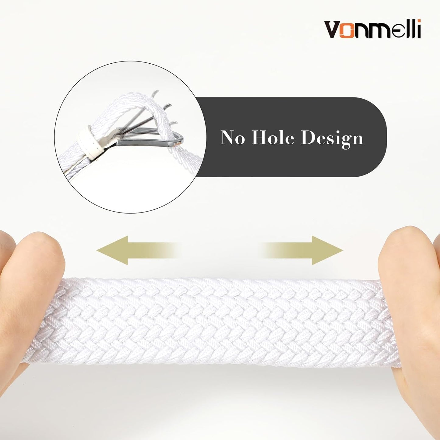 Women Braided Stretch Belts Elastic Canvas Woven Belts For Jeans Pants