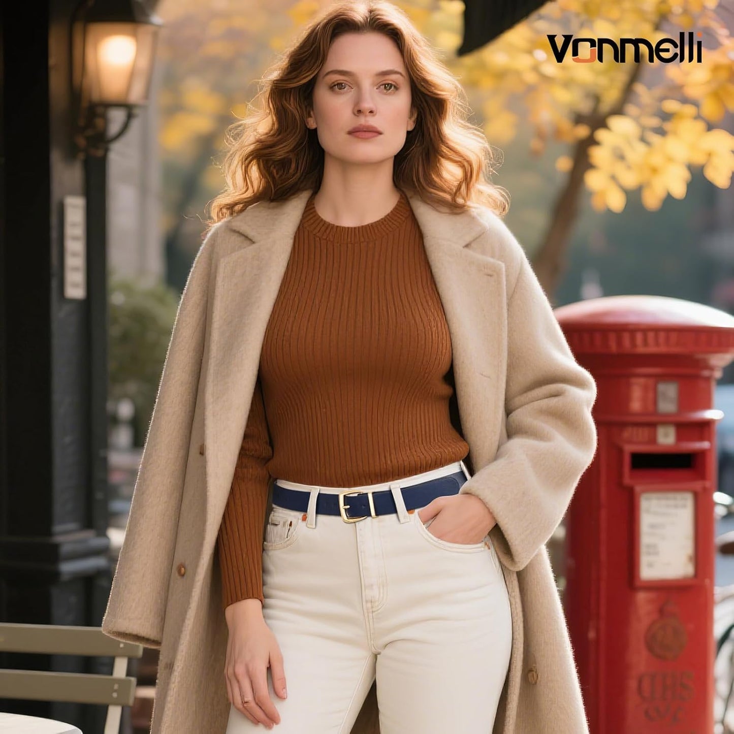 Women's Leather Belts for Jeans Dress Pants Women Fashion Leather Belt with Gold Buckle
