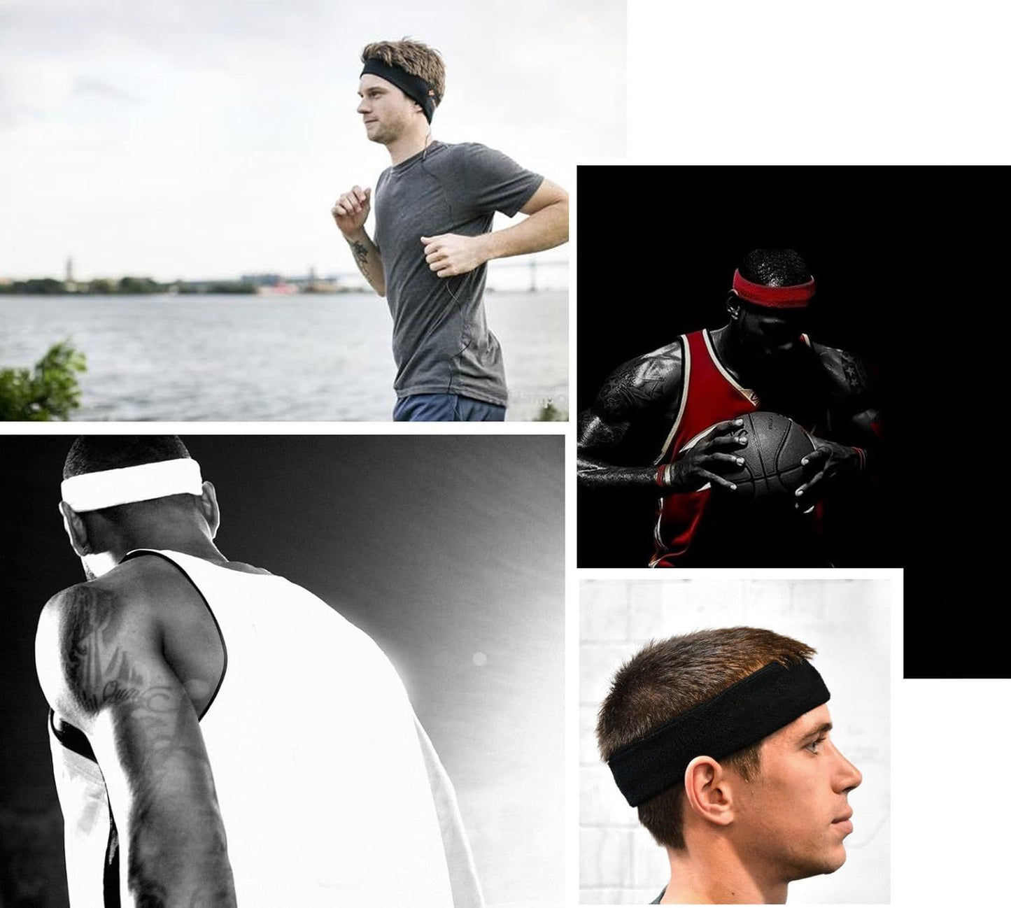 ® 10 PCS Sports Basketball Headband/Sweatband Head Sweat Band/Brace Gift Party Outdoor Activities
