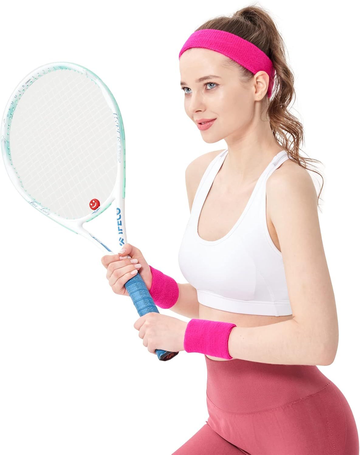 10 Pack Sports Wristband Sweatband Gym Yoga Wrist Support Sweatband Cotton Wrist Wraps