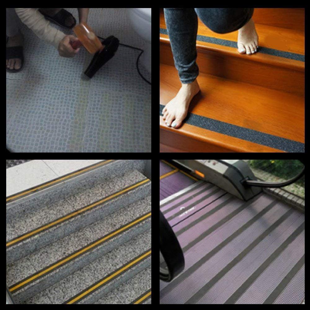 2 inch 16.4Ft Floor Safety Grip Non Skid Safety Tape Anti Slip Adhesive for Steps Stairs Indoor or Outdoor Applicable, High Traction, Gray