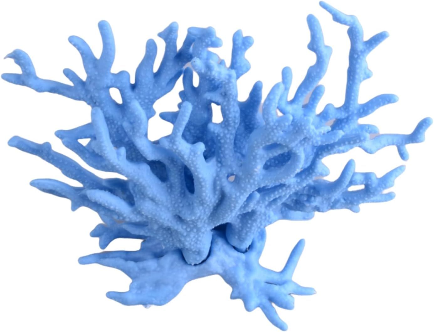 Blue Artificial Aquarium Plant Ornament Decor Plastic Coral Reef Fish Tank Decoration