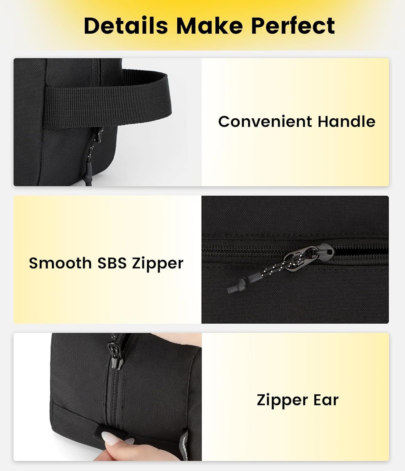 Travel Toiletry Bag for Men - Hanging Toiletries Bag Water Resistant Travel Bag for Toiletries Accessories