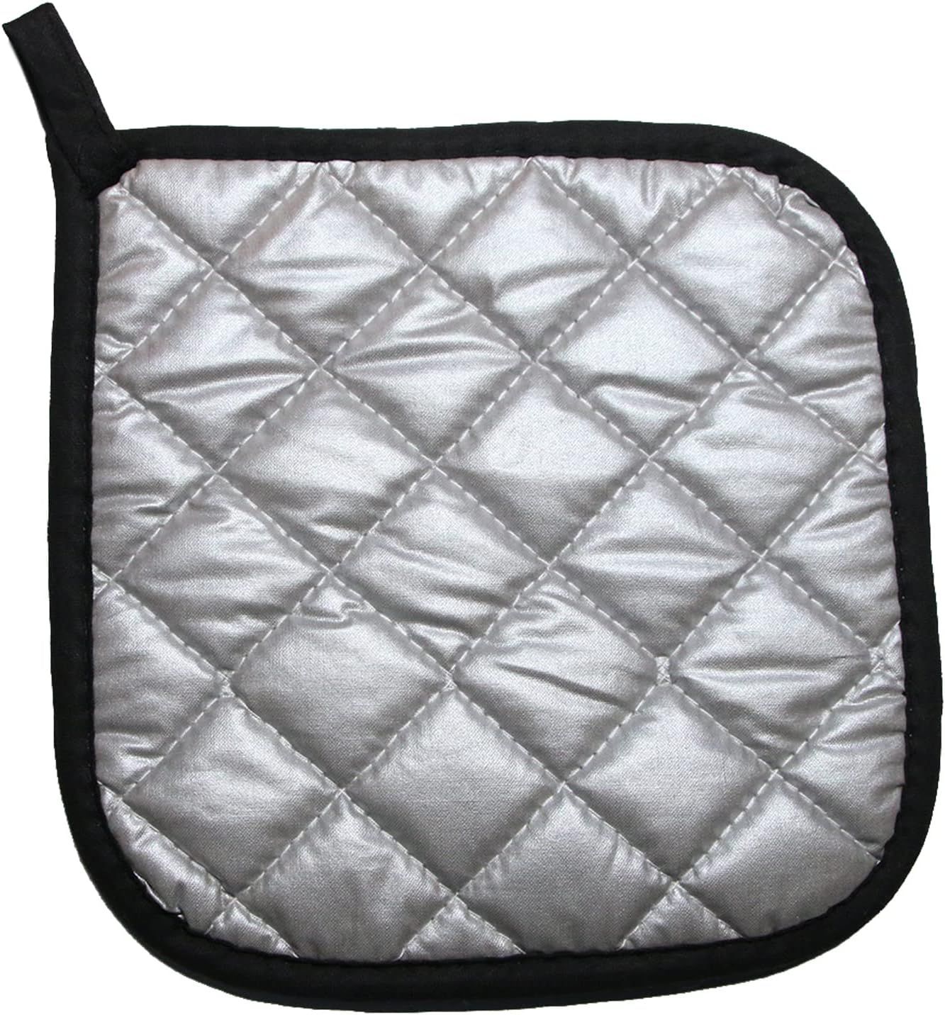5 PCS Pot Holders for Kitchen, Cotton Potholers with Great Heat Resistance, Hot Pads, Trivets for Cooking and Baking Black