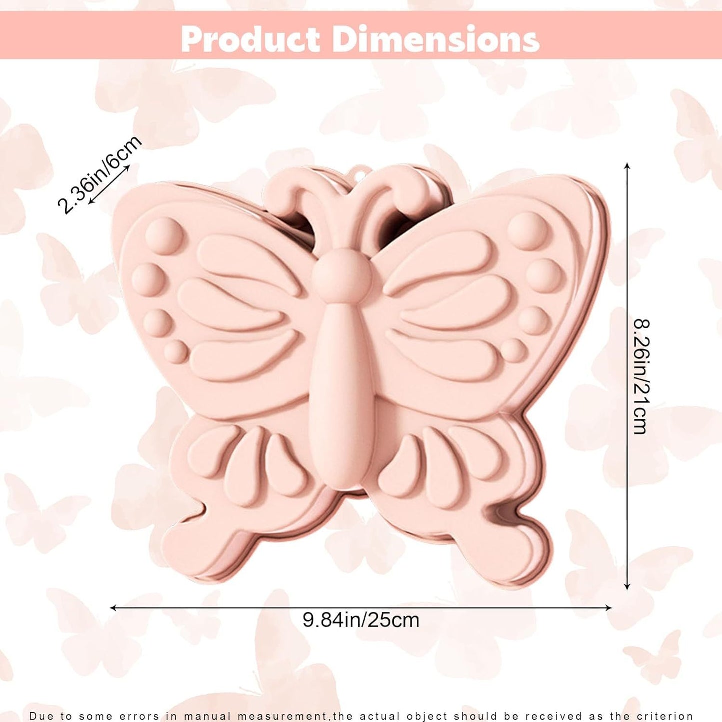 10 Inch Large Butterfly Cake Pan,Butterfly Shaped Birthday Cake Pan,3D Cake Baking Pan Nonstick Silicone Cake Mold for Birthday,Baby Shower, Anniversary, Party, Christmas