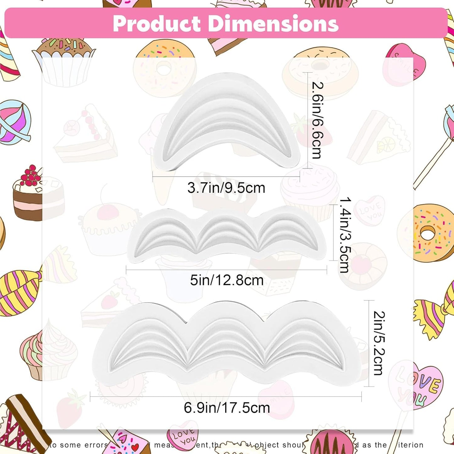 Fondant Swag Molds | Cake Border Draped Swag Silicone Mold | 3Pcs Set Wave-shaped Molds for Baking & Decorating | Safety Cake Mold for Fandant Candy Chocolate | Wedding Birthday Party Cake Decoration