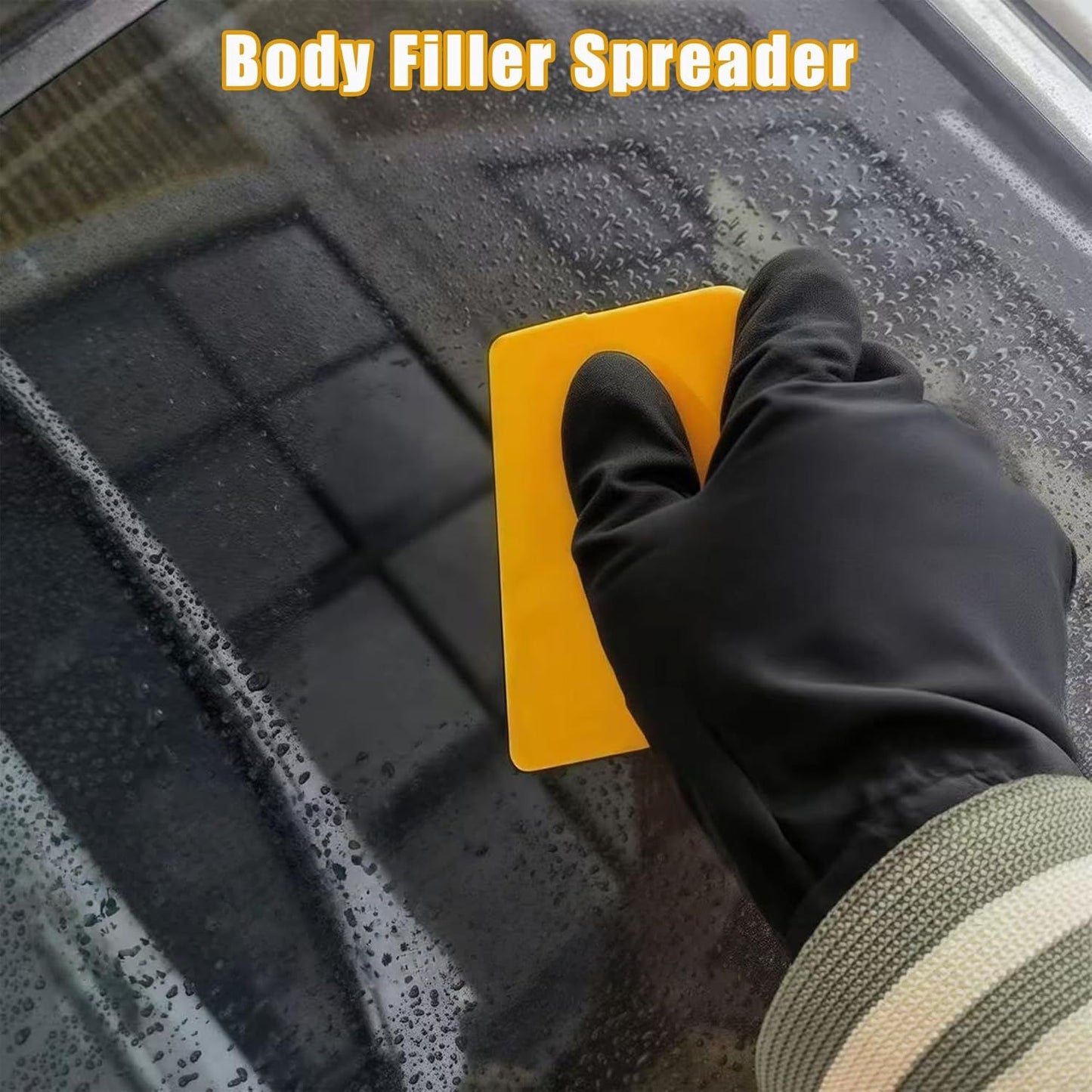 Body Filler Spreader, 9-Pack Reusable Plastic Auto Body Spreader Tools for Car Applying Fillers, Putties, Glazes, Caulks, and Paints (Includes 4", 5", and 6" Sizes)