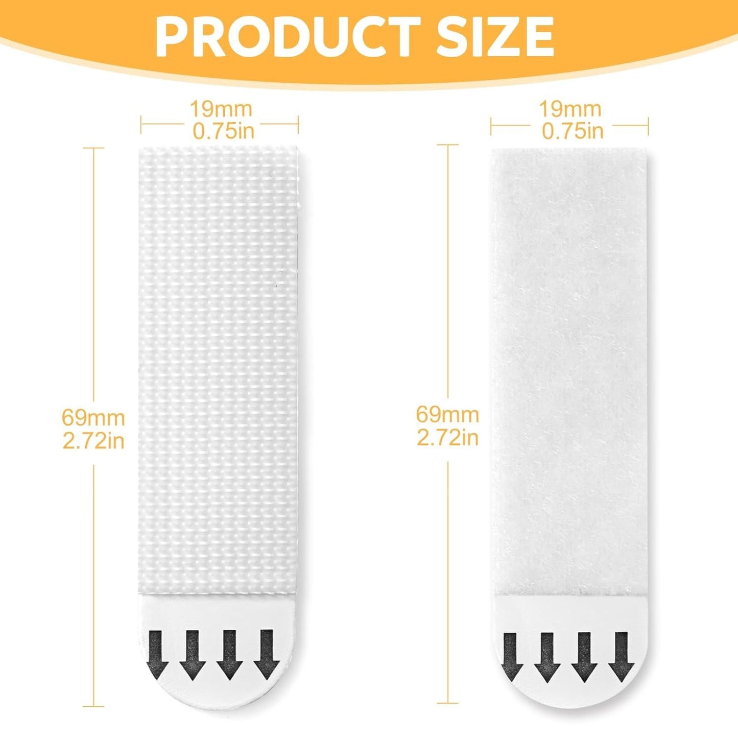 Medium Picture Hanging Strips Heavy Duty,20-Pairs(40 Strips) Sticky Picture Hangers for Walls Hanging Without Nail,Damage Free No Nails Refill Adhesive Poster Frame Mounting, White