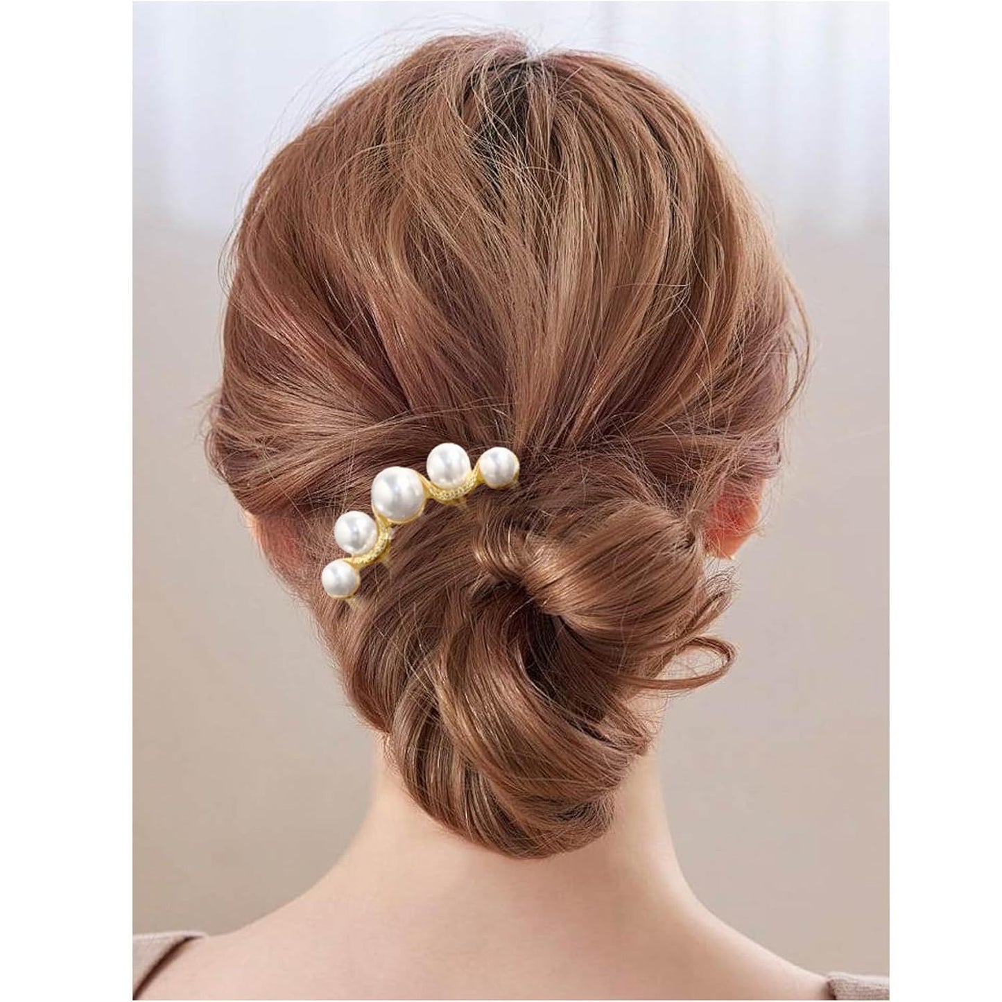 6 Pcs Wedding Pearl Hair Comb U-Shape Side Comb legant Vintage French Pearl Hair Pins Hair Clip Bridal Hair Accessories for Brides, Bridesmaid, Party, Daily, Holiday