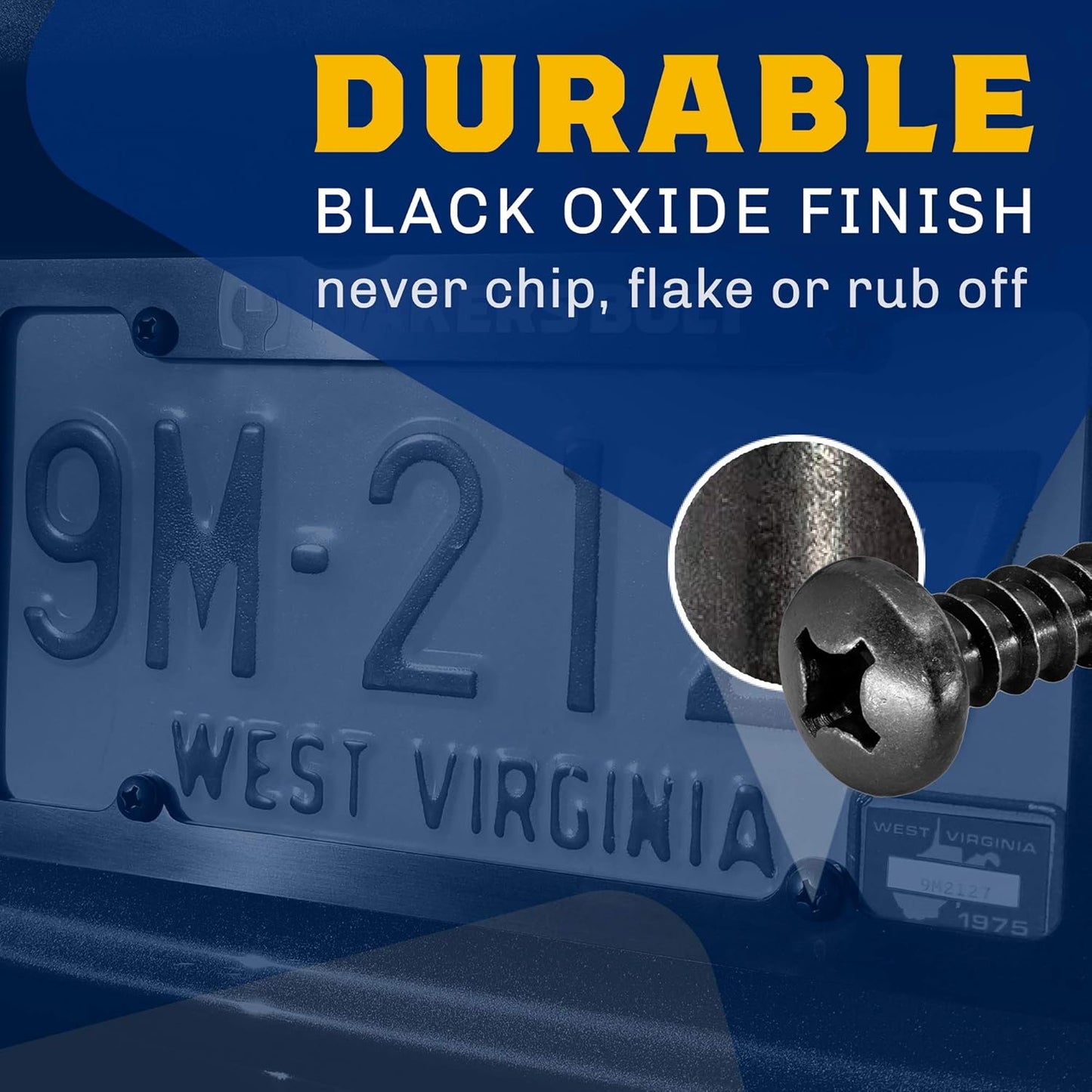 Stainless Steel Screws - Black Head, Oxidized Finish (Pack of 4)