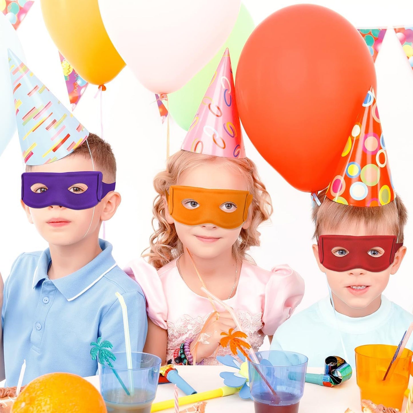 4pcs Turtle Eye Masks, Funny Halloween Masquerade Costume Eye Mask for Kids Adults Turtles Party Decorations for Birthday Cosplay Dress up Supplies