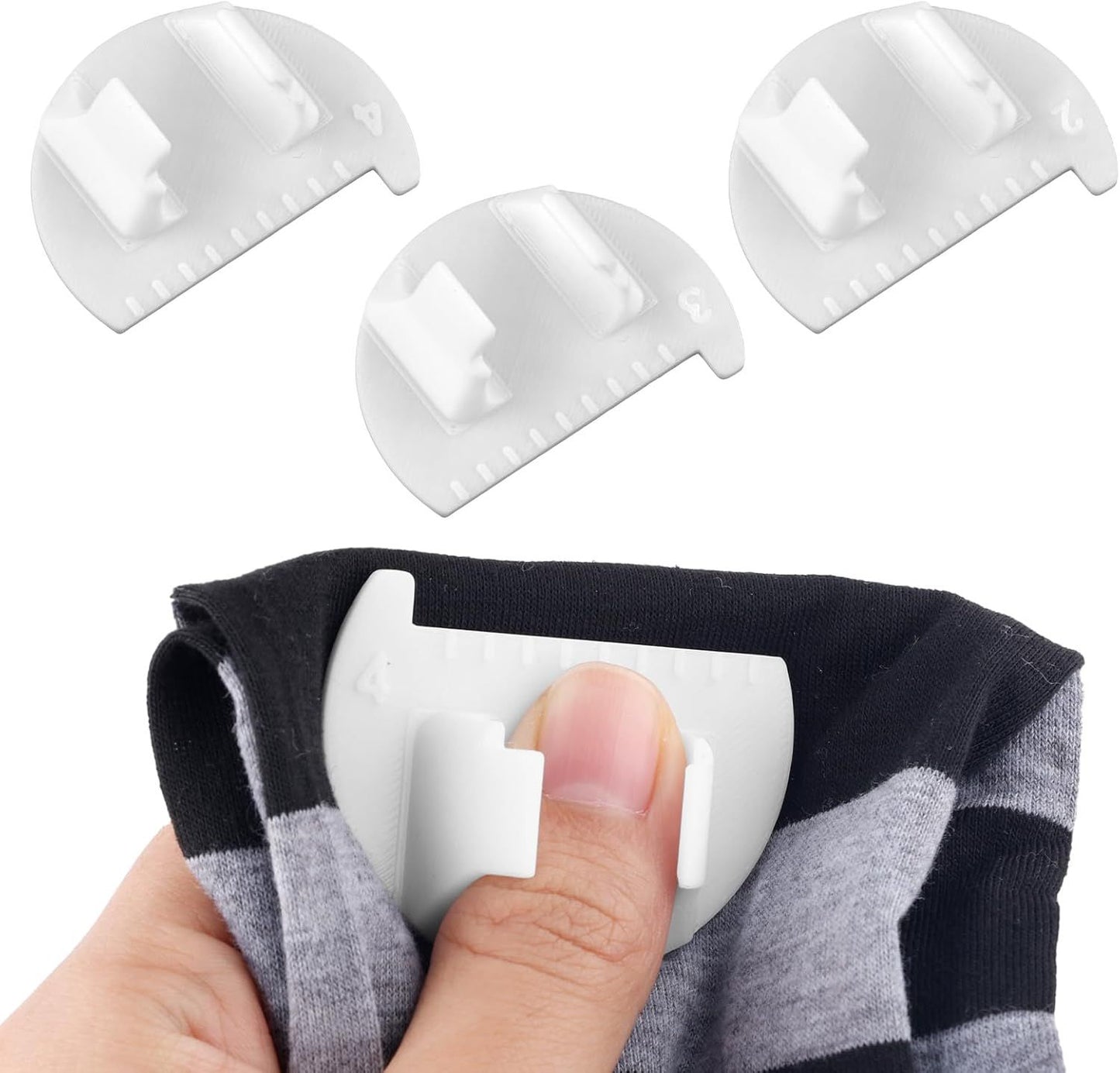 3pcs Sewing Needle Gauge Measuring Tool, Finger Thumb Ruler Sewing Template Lockranding Guide Tool for DIY Edge Even Stitching Lock Kit Quilting for Beginners and Seniors