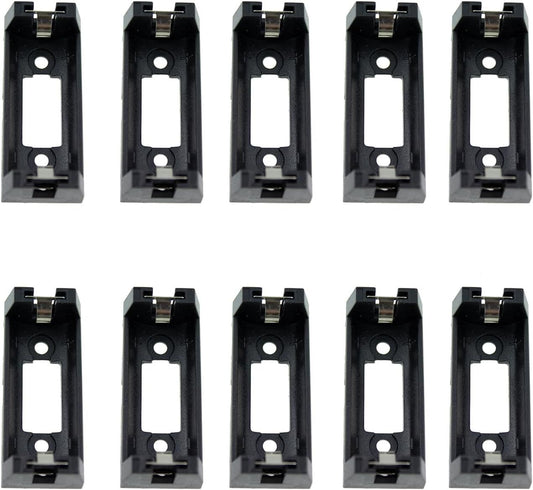 10pcs Black Battery Holder Case Box Clip for CR123 CR123A Lithium Battery